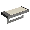 Держатель туалетной бумаги Boheme Qubic 10721-SGM Shine Gun Metal c крышкой
