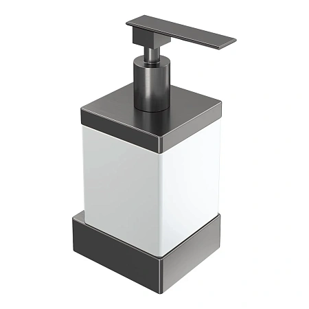 Дозатор жидкого мыла Boheme Qubic 10727-GM Gun Metal настенный Дозатор жидкого мыла Boheme Qubic 10727-GM Gun Metal настенный