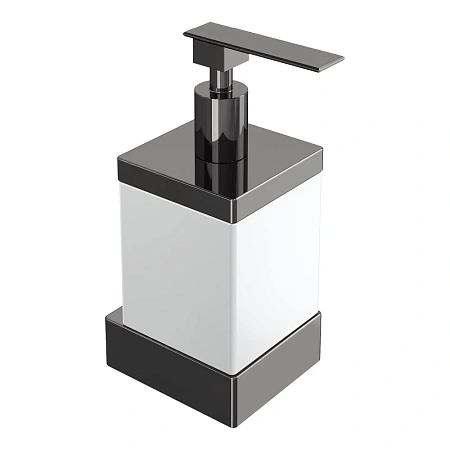 Дозатор жидкого мыла Boheme Qubic 10727-SGM Shine Gun Metal настенный Дозатор жидкого мыла Boheme Qubic 10727-SGM Shine Gun Metal настенный
