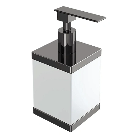 Дозатор жидкого мыла Boheme Qubic 10969-SGM Shine Gun Metal настольный Дозатор жидкого мыла Boheme Qubic 10969-SGM Shine Gun Metal настольный