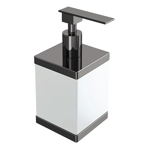 Дозатор жидкого мыла Boheme Qubic 10969-SGM Shine Gun Metal настольный Дозатор жидкого мыла Boheme Qubic 10969-SGM Shine Gun Metal настольный