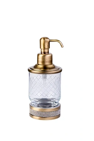 Дозатор жидкого мыла Boheme Royal Cristal 10929-ROYALE-BRONZE настольный Дозатор жидкого мыла Boheme Royal Cristal 10929-ROYALE-BRONZE настольный