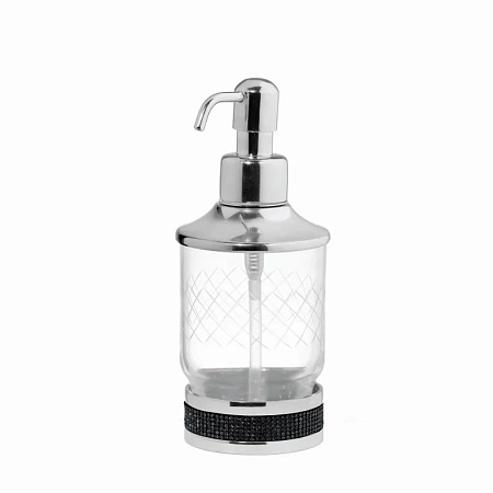 Дозатор жидкого мыла Boheme Royal Cristal 10929-ROYALE-CR-B BLACK хром настольный Дозатор жидкого мыла Boheme Royal Cristal 10929-ROYALE-CR-B BLACK хром настольный
