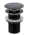 Донный клапан Boheme BLACK 612/2-B клик-клак с переливом Донный клапан Boheme BLACK 612/2-B клик-клак с переливом