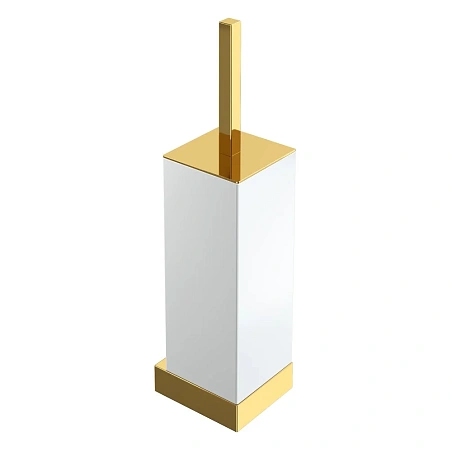 Ершик для унитаза Boheme Qubic 10734-G Gold настенный Ершик для унитаза Boheme Qubic 10734-G Gold настенный