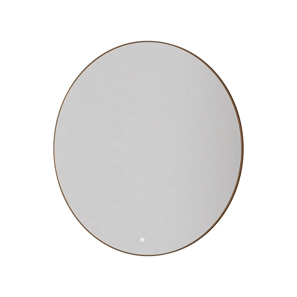 Зеркало Armadi Art Modern 545-100-BRB BRUSHED BRONZE круглое c металлической рамой, подсветка, сенсор, антизапотевание, 100 см — Изображение 1