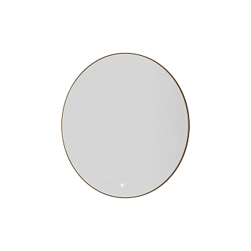 Зеркало Armadi Art Modern 545-80-BRB BRUSHED BRONZE круглое c металлической рамой, подсветка, сенсор, антизапотевание, 80 см