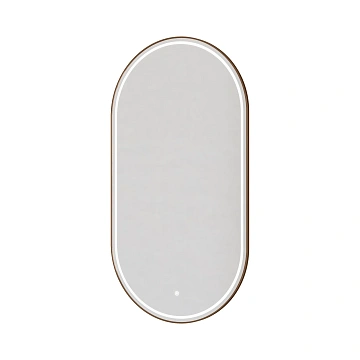 Зеркало Armadi Art Modern 568-BRB BRUSHED BRONZE овальное металлическая рама 110x60 см, с подсветкой, антизапотевание
