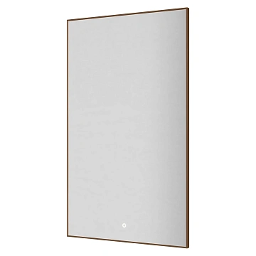 Зеркало Armadi Art Modern 569-BRB BRUSHED BRONZEc металлической рамой, подсветка, сенсор, антизапотевание, 60x100 см