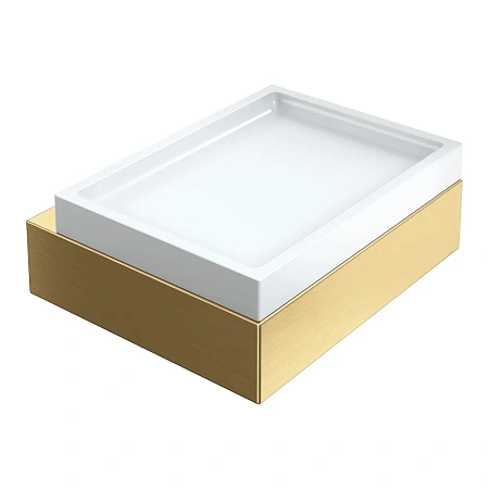 Мыльница Boheme Qubic 10723-MG Matt Gold настенная Мыльница Boheme Qubic 10723-MG Matt Gold настенная