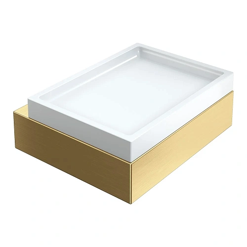 Мыльница Boheme Qubic 10723-MG Matt Gold настенная Мыльница Boheme Qubic 10723-MG Matt Gold настенная