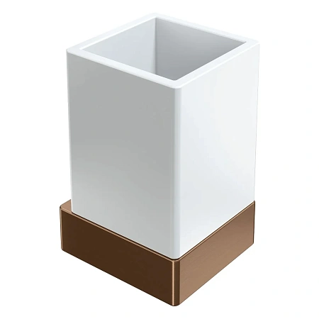 Стакан Boheme Qubic 10724-BRB Brushed Bronze настенный