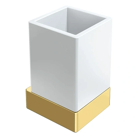 Стакан Boheme Qubic 10724-G Gold настенный Стакан Boheme Qubic 10724-G Gold настенный