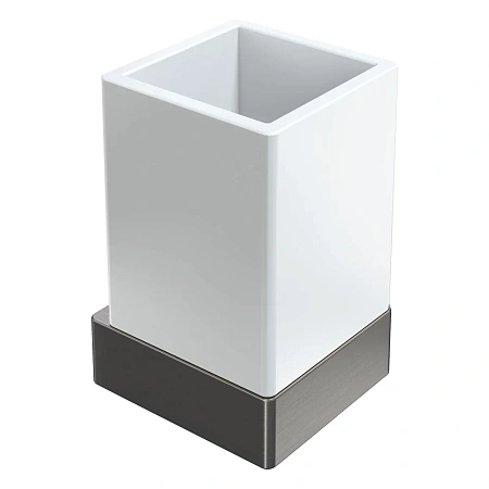 Стакан Boheme Qubic 10724-GM Gun Metal настенный Стакан Boheme Qubic 10724-GM Gun Metal настенный