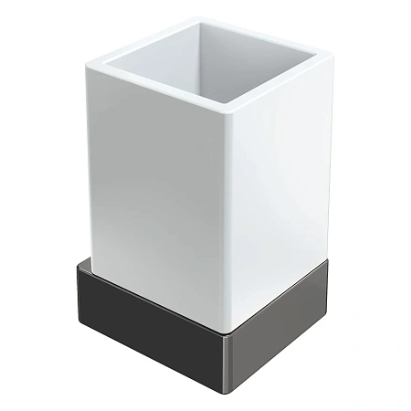 Стакан Boheme Qubic 10724-SGM Shine Gun Metal настенный Стакан Boheme Qubic 10724-SGM Shine Gun Metal настенный