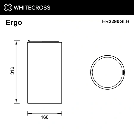 Ведро для мусора WHITECROSS Ergo ER2290GLB 4 л. с крышкой брашированное золото Ведро для мусора WHITECROSS Ergo ER2290GLB 4 л. с крышкой брашированное золото