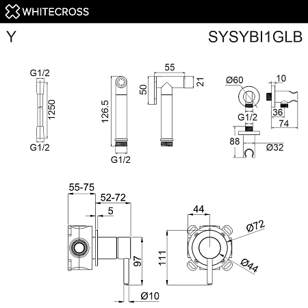 Детальная картинка товара «гигиенический душ whitecross y sysybi1glb скрытого монтажа, брашированное золото» Детальная картинка товара «гигиенический душ whitecross y sysybi1glb скрытого монтажа, брашированное золото»