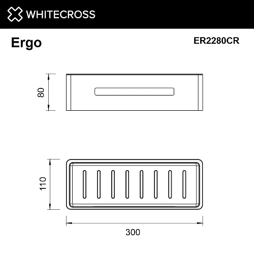 Полка WHITECROSS Ergo ER2280CR хром Полка WHITECROSS Ergo ER2280CR хром