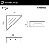 Полка WHITECROSS Ergo ER2282BL угловая, черный матовый Полка WHITECROSS Ergo ER2282BL угловая, черный матовый