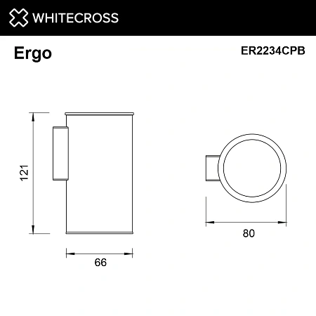 Стакан WHITECROSS Ergo ER2234CPB брашированная медь Стакан WHITECROSS Ergo ER2234CPB брашированная медь