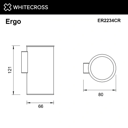 Стакан WHITECROSS Ergo ER2234CR хром Стакан WHITECROSS Ergo ER2234CR хром