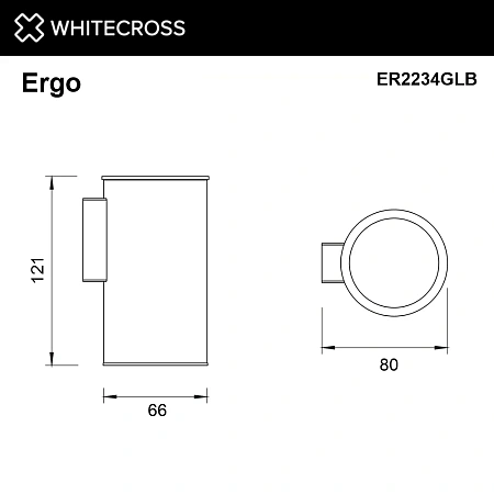 Стакан WHITECROSS Ergo ER2234GLB брашированное золото Стакан WHITECROSS Ergo ER2234GLB брашированное золото