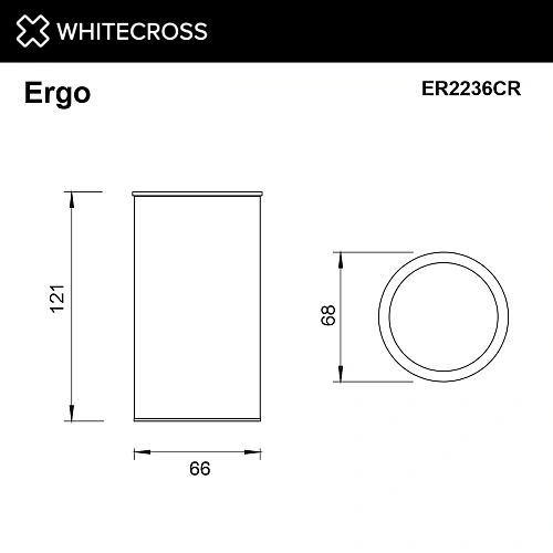 Стакан WHITECROSS Ergo ER2236CR хром Стакан WHITECROSS Ergo ER2236CR хром