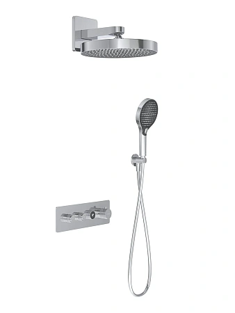 Душевая система CEZARES RAIN2-SET-T-01 встраиваемая с термостатом и изливом Душевая система CEZARES RAIN2-SET-T-01 встраиваемая с термостатом и изливом