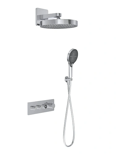 Душевая система CEZARES RAIN2-SET-T-01 встраиваемая с термостатом и изливом Душевая система CEZARES RAIN2-SET-T-01 встраиваемая с термостатом и изливом
