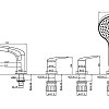 Смеситель на борт ванны CEZARES METAURO-BVD4-BORO Смеситель на борт ванны CEZARES METAURO-BVD4-BORO