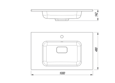 Раковина Style Line СОУЛ 1000x480 СС-00002626 кварц, антрацит Раковина Style Line СОУЛ 1000x480 СС-00002626 кварц, антрацит