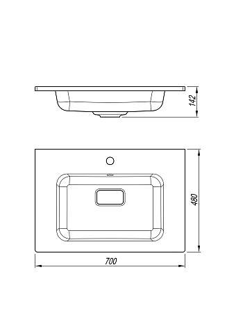 Раковина Style Line СОУЛ 700x480 СС-00002638 кварц, антрацит Раковина Style Line СОУЛ 700x480 СС-00002638 кварц, антрацит