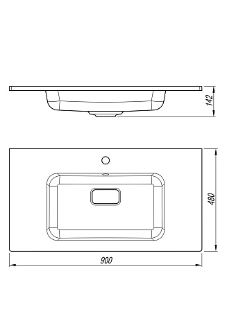 Раковина Style Line СОУЛ 900x480 СС-00002629 Раковина Style Line СОУЛ 900x480 СС-00002629