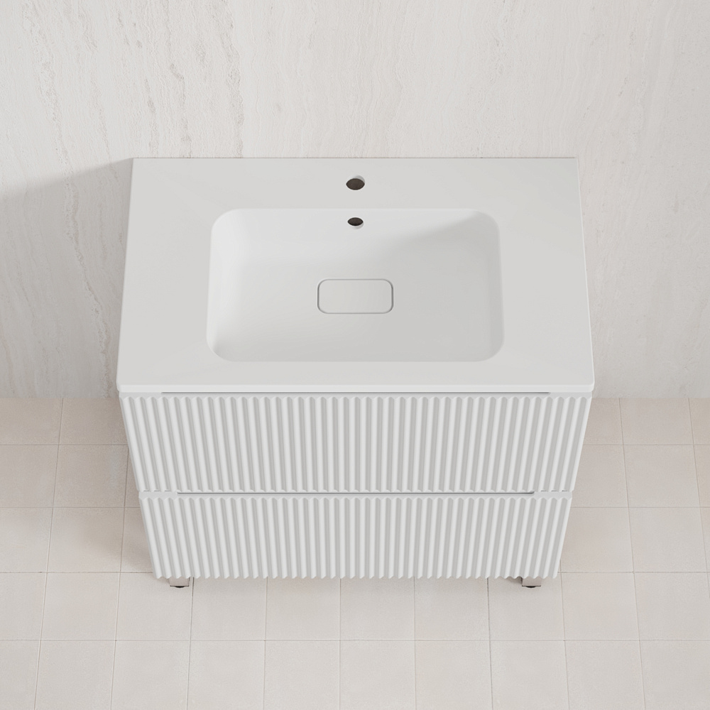 Тумба под раковину Style Line Марокко 80 ЛС-00002499 напольная, белый матовый — Изображение 8