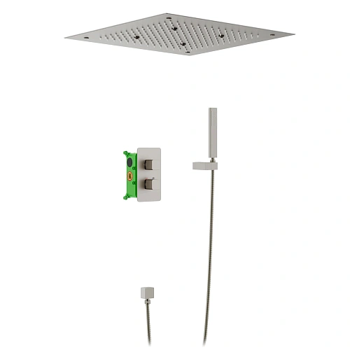 Душевая система Timo Petruma SX-5029/13SM встроенная с термостатом, никель Душевая система Timo Petruma SX-5029/13SM встроенная с термостатом, никель