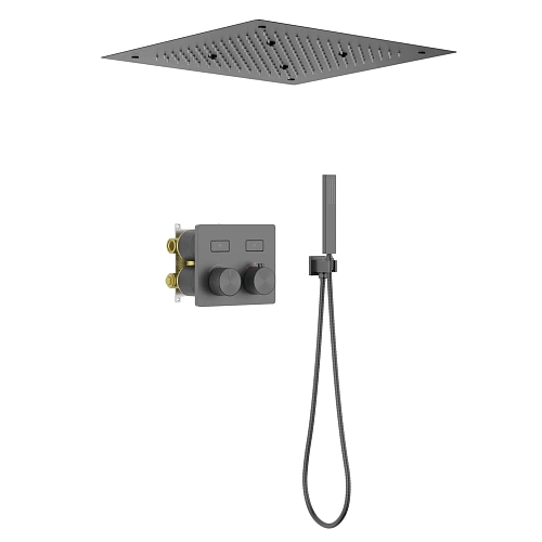 Душевая система Timo Petruma SX-5209/18SM встроенная с термостатом, черное золото Душевая система Timo Petruma SX-5209/18SM встроенная с термостатом, черное золото