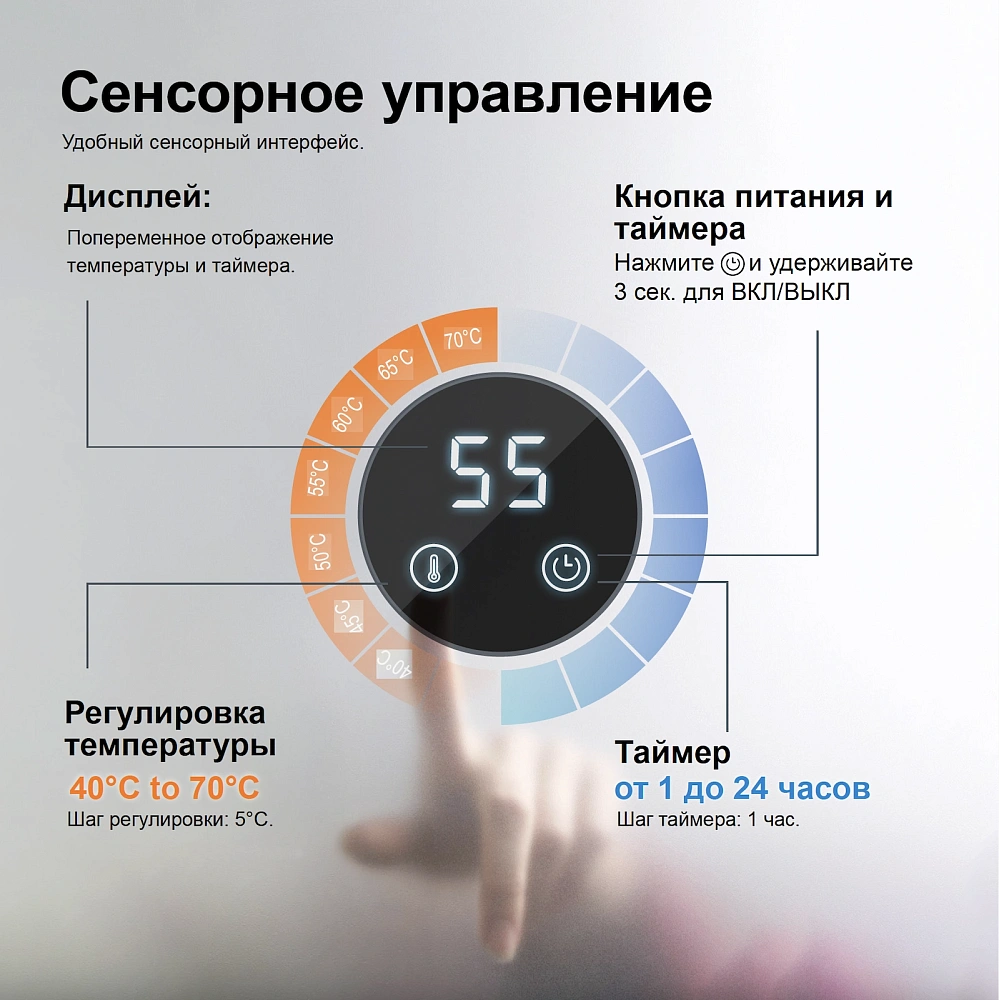Полотенцесушитель электрический Timo Saona 030/13SM никель — Изображение 5
