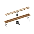 Душевой лоток TIMO Drain System 700 с вставкой lines, розовое золото Душевой лоток TIMO Drain System 700 с вставкой lines, розовое золото