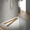 Душевой лоток TIMO Drain System 700 с вставкой lines, розовое золото Душевой лоток TIMO Drain System 700 с вставкой lines, розовое золото
