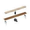 Душевой лоток TIMO Drain System 900 с вставкой lines, розовое золото Душевой лоток TIMO Drain System 900 с вставкой lines, розовое золото