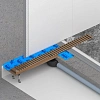 Душевой лоток TIMO Drain System 900 с вставкой lines, розовое золото Душевой лоток TIMO Drain System 900 с вставкой lines, розовое золото