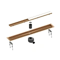 Душевой лоток TIMO Drain System 900 с двусторонней панелью plate под плитку, розовое золото Душевой лоток TIMO Drain System 900 с двусторонней панелью plate под плитку, розовое золото