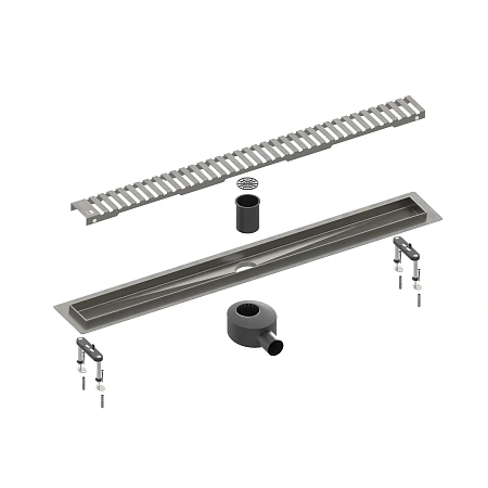 Душевой лоток TIMO Drain System 600 с вставкой lines, черное золото Душевой лоток TIMO Drain System 600 с вставкой lines, черное золото