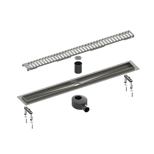 Душевой лоток TIMO Drain System 600 с вставкой lines, черное золото Душевой лоток TIMO Drain System 600 с вставкой lines, черное золото