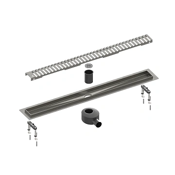 Душевой лоток TIMO Drain System 800 с вставкой lines, черное золото