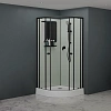 Душевая кабина RGW AN-208B 1000x1000 381320800-14 полукруг, раздвижные двери, стекло прозрачное, профиль черный Душевая кабина RGW AN-208B 1000x1000 381320800-14 полукруг, раздвижные двери, стекло прозрачное, профиль черный