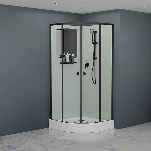 Душевая кабина RGW AN-208B 900x900 381320899-14 полукруг, раздвижные двери, стекло прозрачное, профиль черный Душевая кабина RGW AN-208B 900x900 381320899-14 полукруг, раздвижные двери, стекло прозрачное, профиль черный