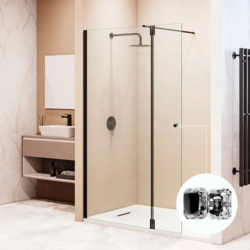 Душевая перегородка RGW WA-054B (WA-010B + Z-072B) 800 351005483-14 стекло прозрачное, профиль черный Душевая перегородка RGW WA-054B (WA-010B + Z-072B) 800 351005483-14 стекло прозрачное, профиль черный