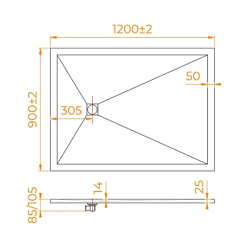 Душевой поддон RGW ST-G 900x1200 16152912-002 Душевой поддон RGW ST-G 900x1200 16152912-002