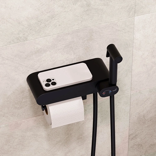 Детальная картинка товара «гигиенический душ rgw sp-222b 581408222-04 с полочкой и держателем туалетной бумаги, черный» Детальная картинка товара «гигиенический душ rgw sp-222b 581408222-04 с полочкой и держателем туалетной бумаги, черный»